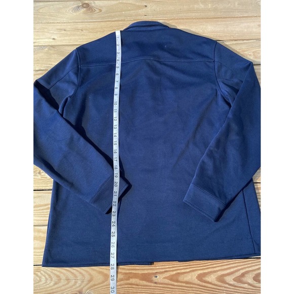 Our Rescue Mercer + Mettle Logo Long Sleeve Shirt Medium Men’s Navy Snap Front - Picture 6 of 8